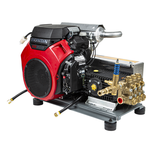 4000 PSI 8.2 GPM Cold Water Gas Pressure Washer Honda GX690 Electric Start, Belt Drive, General Triplex Pump, Mount Truck or 