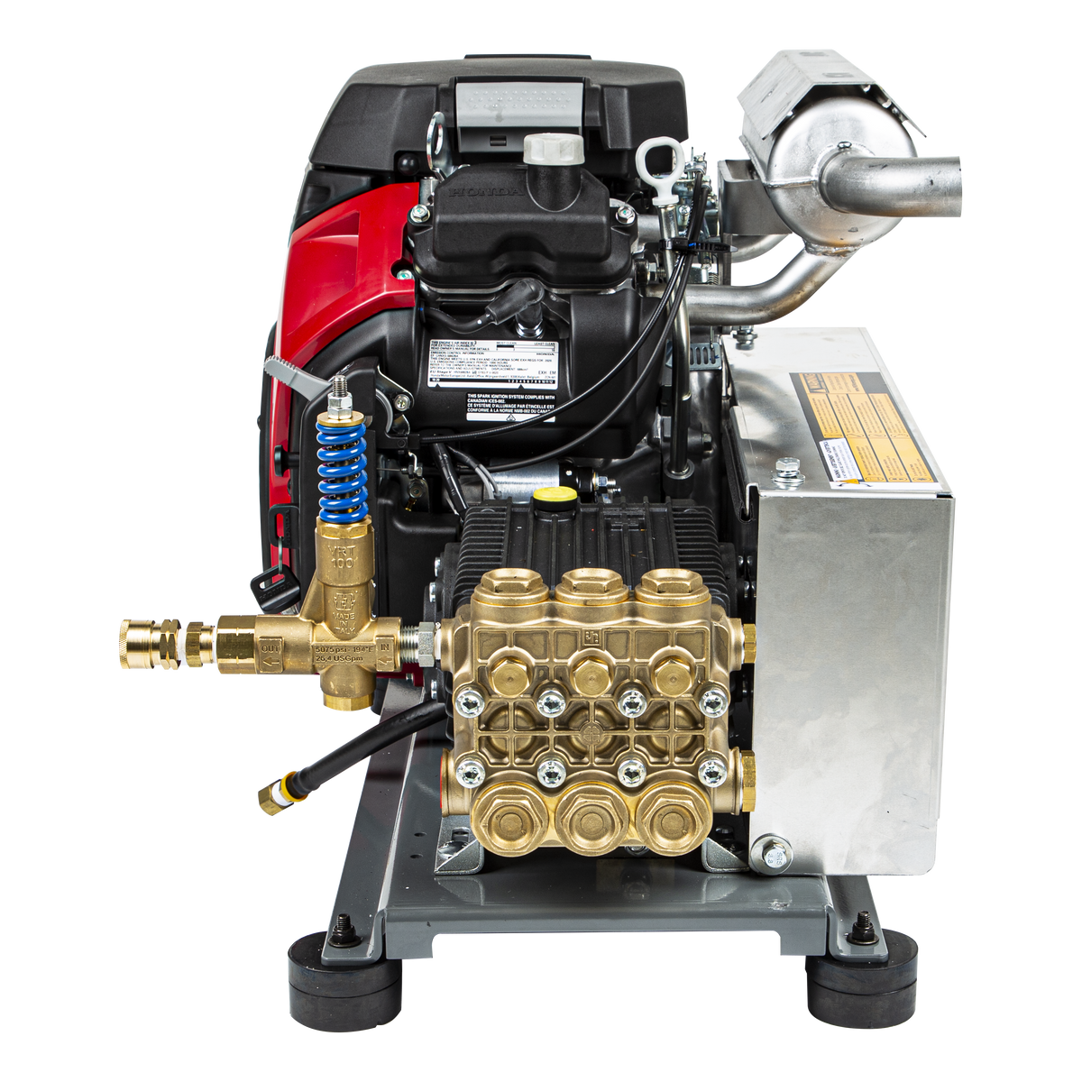 4000 PSI 8.2 GPM Cold Water Gas Pressure Washer Honda GX690 Electric Start, Belt Drive, General Triplex Pump, Mount Truck or 