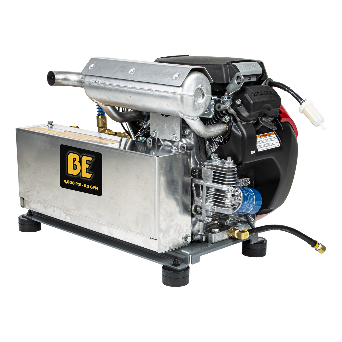 4000 PSI 8.2 GPM Cold Water Gas Pressure Washer Honda GX690 Electric Start, Belt Drive, General Triplex Pump, Mount Truck or 