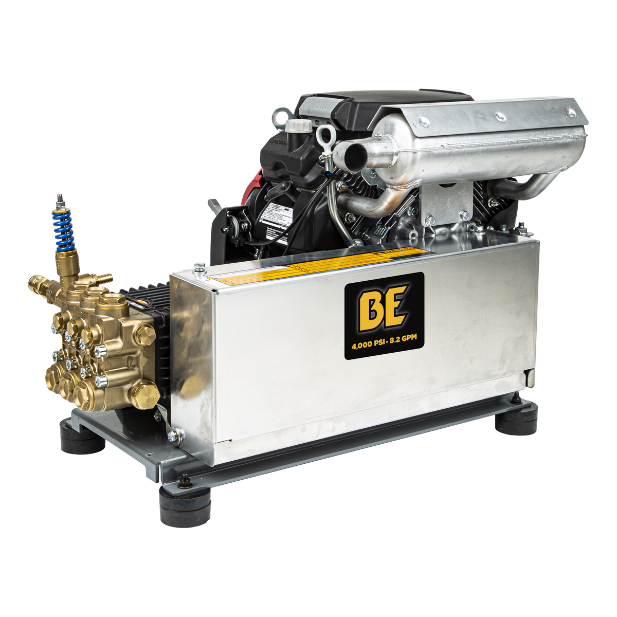 4000 PSI 8.2 GPM Cold Water Gas Pressure Washer Honda GX690 Electric Start, Belt Drive, General Triplex Pump, Mount Truck or 