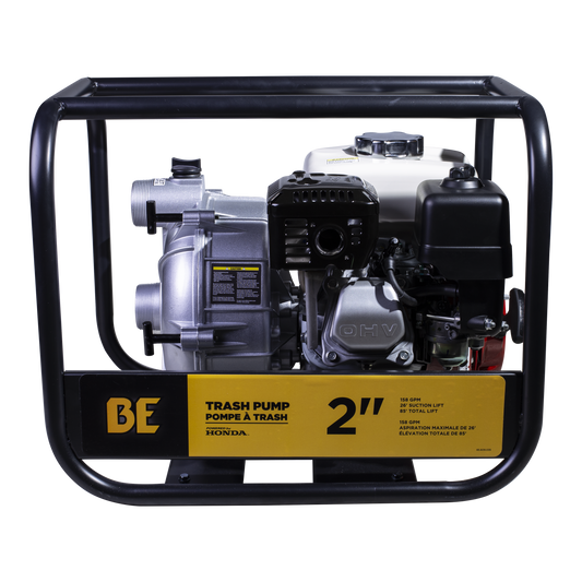 2" Semi Trash Pump 158 GPM 33 PSI with Honda GX200 Engine