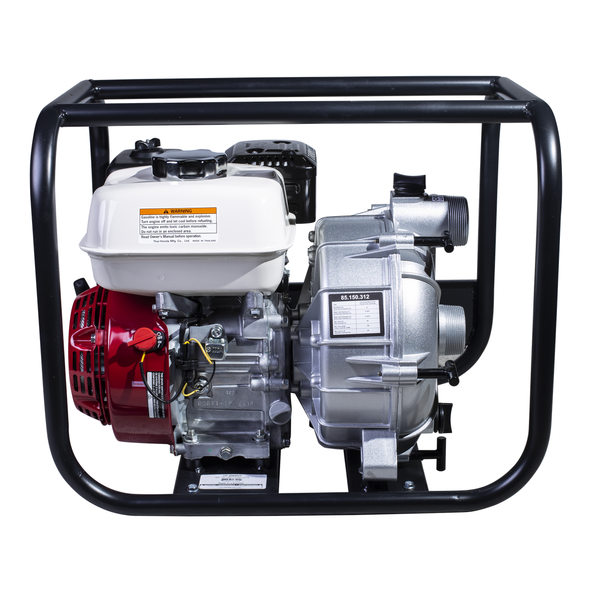 2" Semi Trash Pump 158 GPM 33 PSI with Honda GX200 Engine
