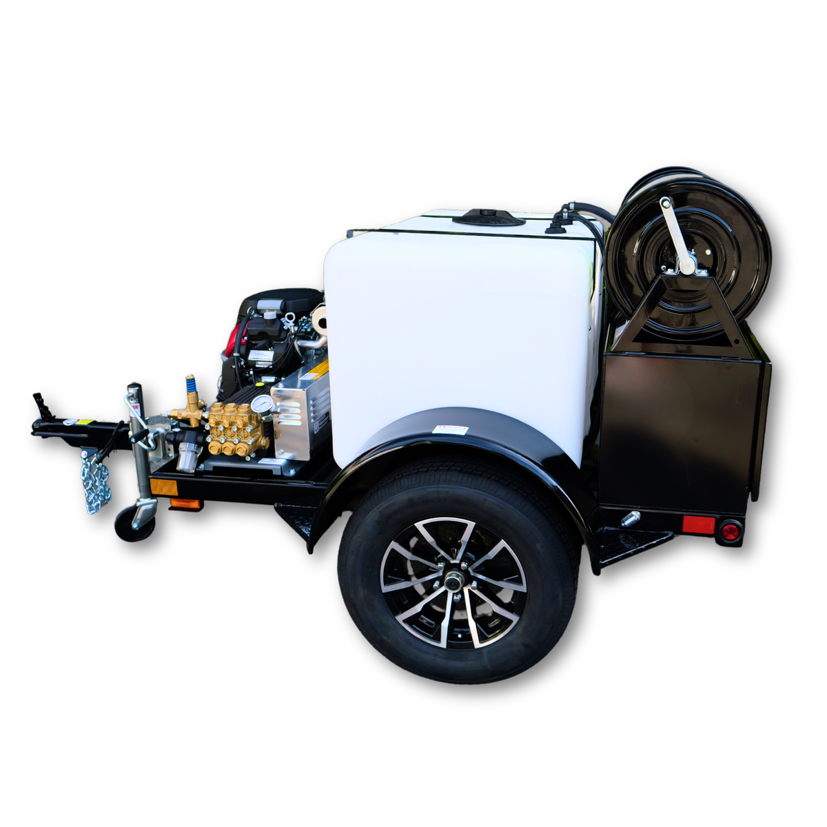 Back Right Side View on BE Cold Water Pressure Water Trailer