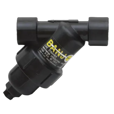 Banjo 1/2"–3/4" Polypropylene Y-Strainer – 225 PSI
