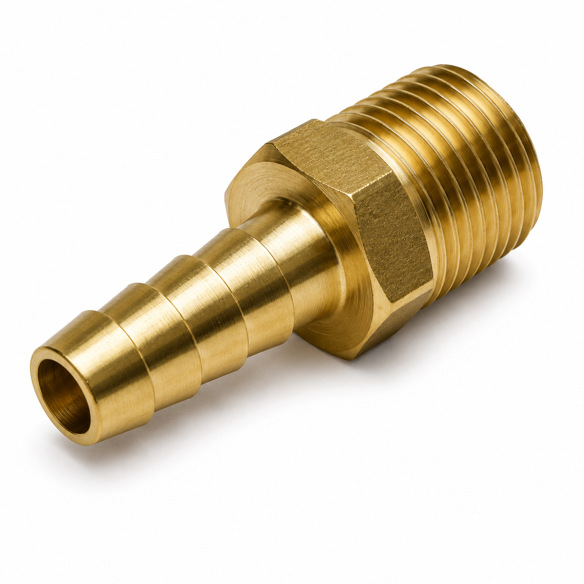 Brass 3/8" MPT x 3/8" Hose Barb Fitting