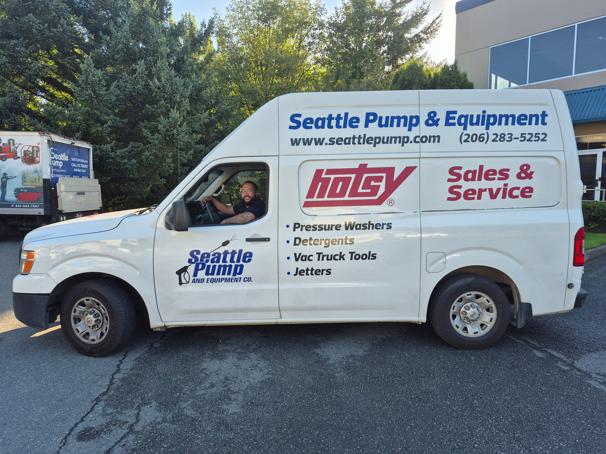 Carlos with Seattle Pump in his Mobile Outside Sales Van