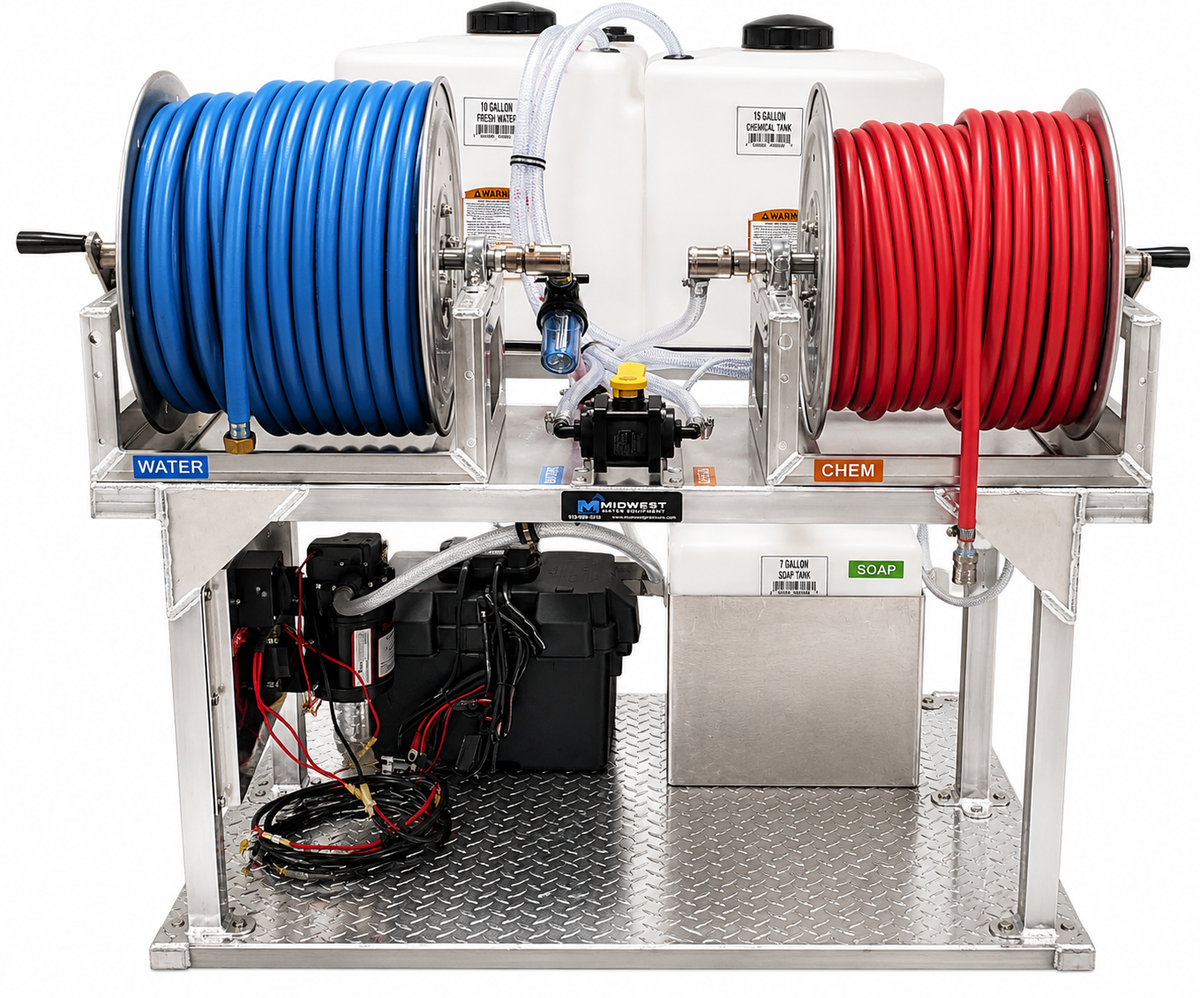 Electric 12V Soft Wash Skid System – 7 GPM