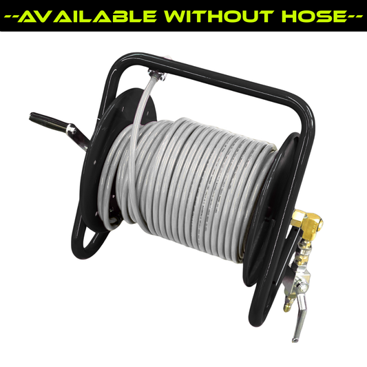 Front View of Drain Invader Hand-Carry Hose Reel without Jetting Hose