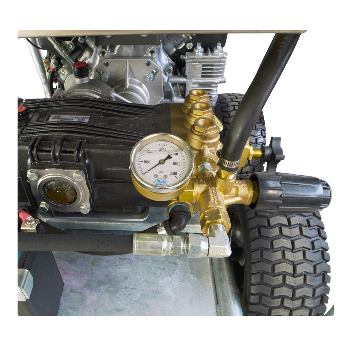 Drain Invader PRO 3005 Honda Hydro Jetter 3000 PSI 5 GPM 389cc Pressure Gauge