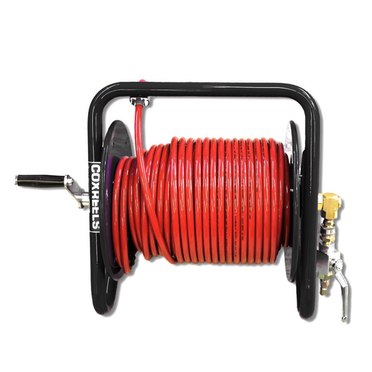 Front View of Drain Invader Hand-Carry Hose Reel with or w/o Jetting Hose
