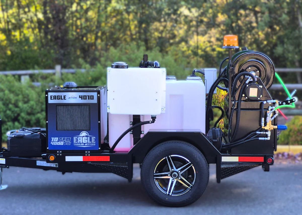 EAGLE 200 Trailer Jetters, 10-12 GPM | 3000 - 4000 PSI