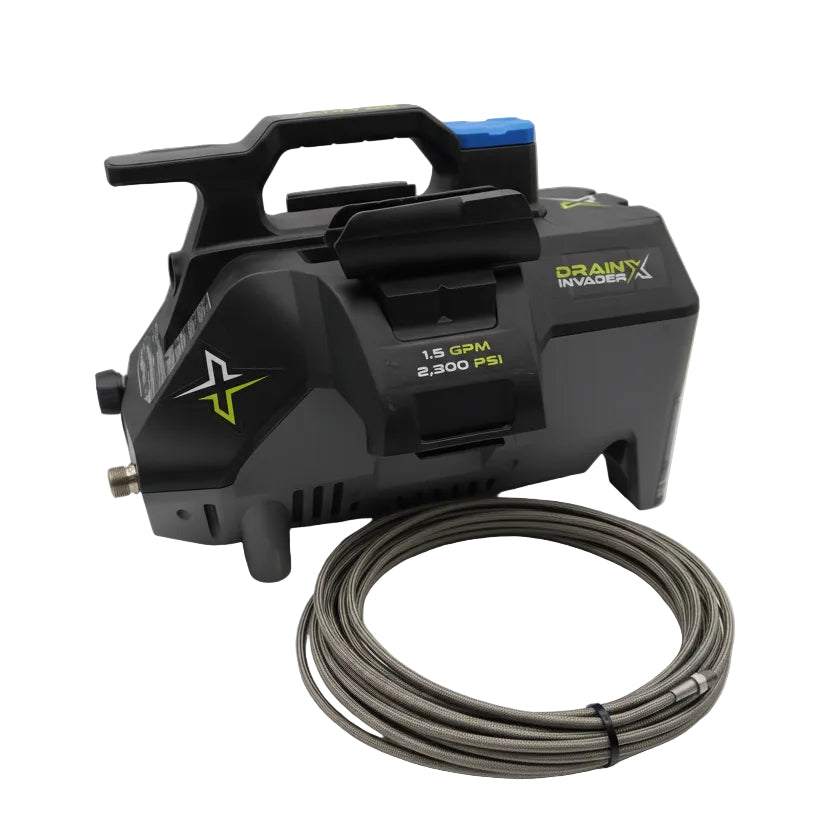 Drain Invader X Hand-Carry Electric Sewer Jetter, 1.5 GPM | 2300 PSI