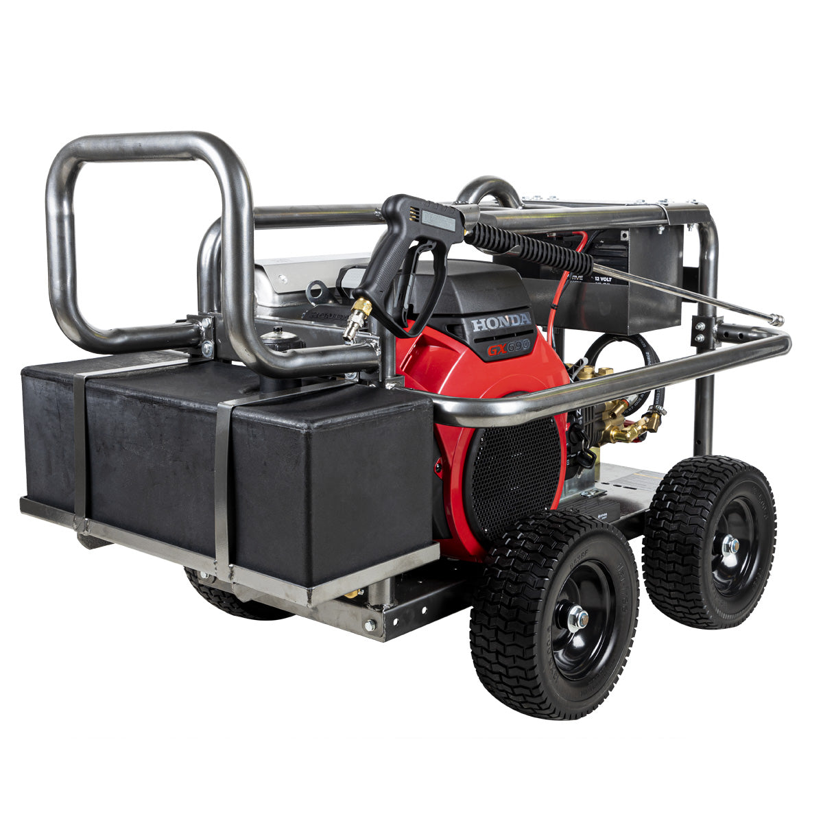 5000PSI 5.0GPM Cold Water Gas Belt Drive Pressure Washer Honda GX690 & Comet Triplex Pump Roll Cage