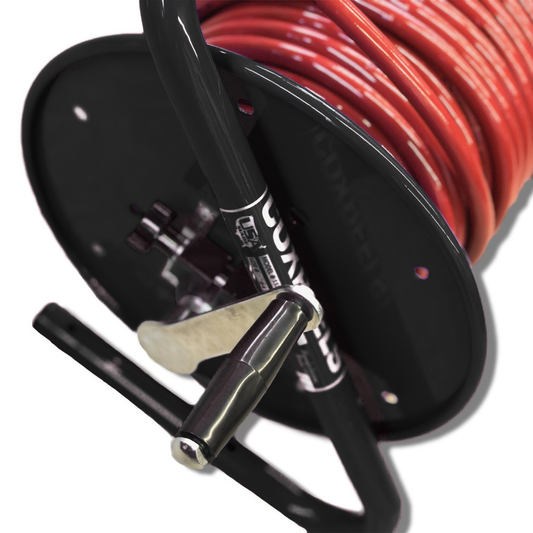 Side View of Drain Invader Hand-Carry Hose Reel with or w/o Jetting Hose