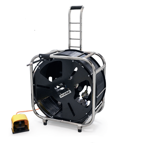 Renssi RCX-10-110 110V Flex-Shaft Cleaning Unit – 3/8" Cable, 82'