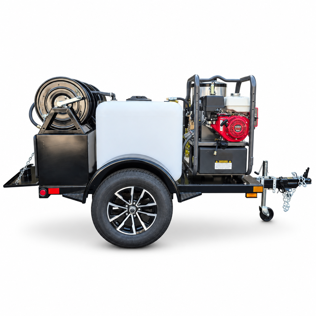 Seattle Pump Custom BE Gas Hot Water Pressure Water Trailer, Belt Drive, 4.0 | 4000