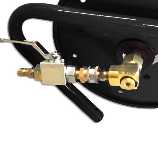 Valve View of Drain Invader Hand-Carry Hose Reel