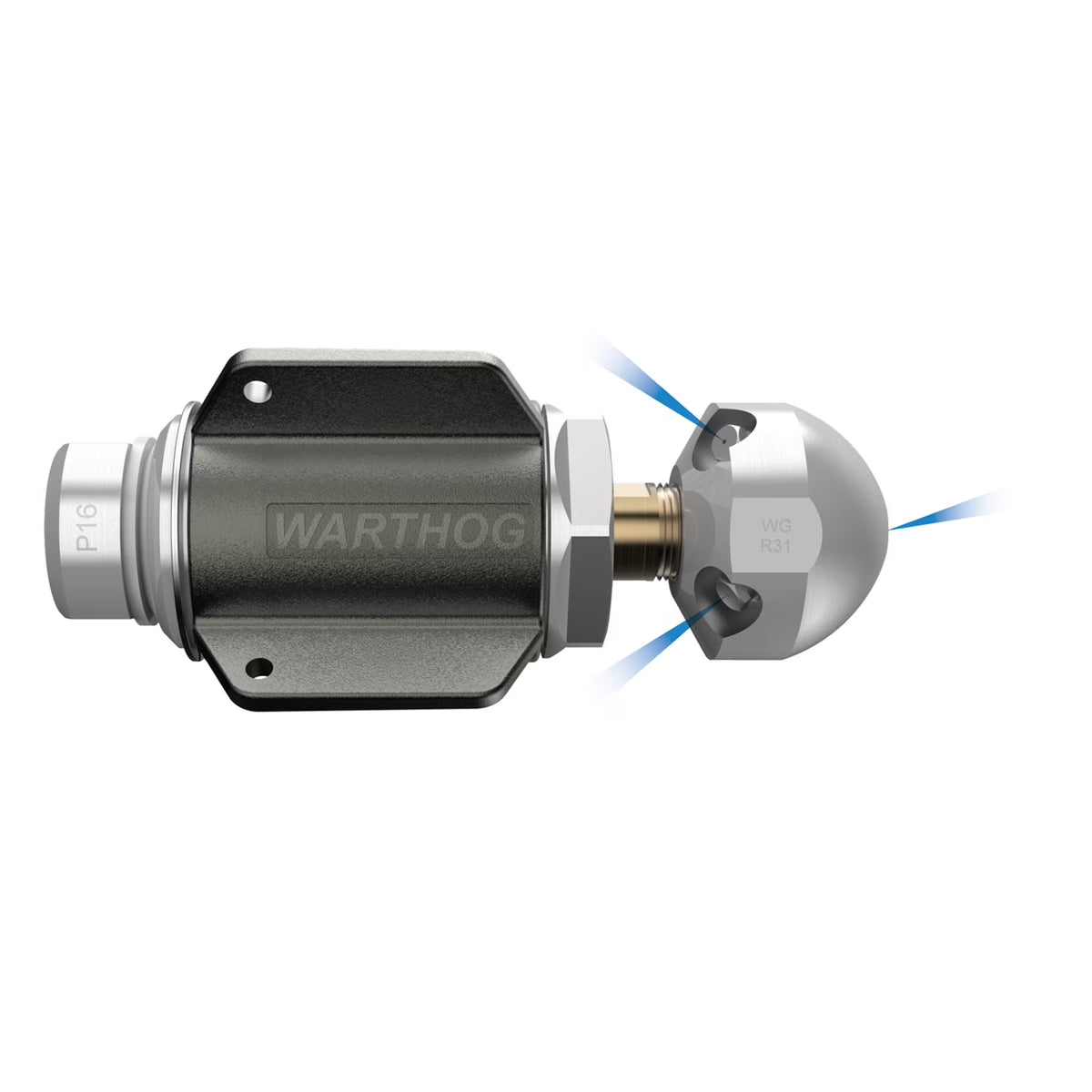 1" Warthog WG Classic Controlled-Rotation Sewer Nozzle