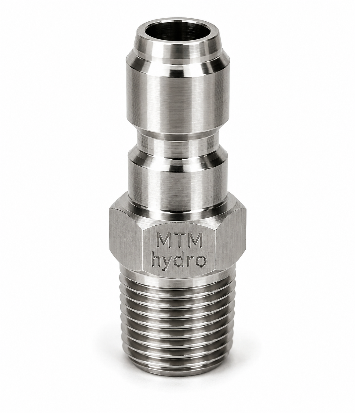 Stainless Steel 1/2" Quick Connect Plug x 1/2" MPT