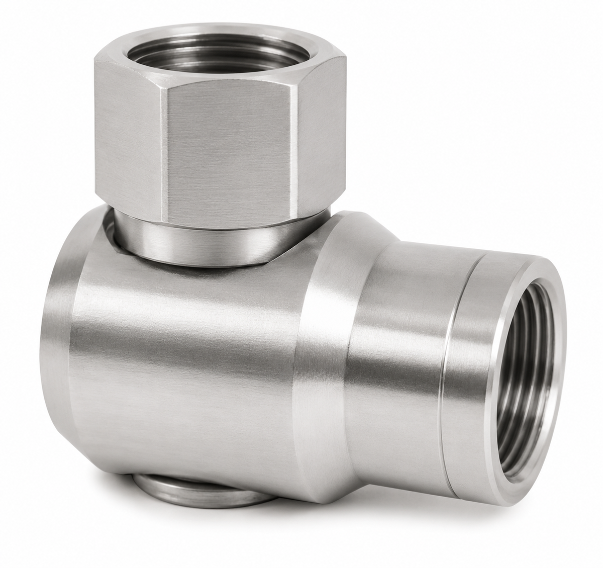 Mosmatic 1/2" 90° Stainless Steel Swivel – FPT x FPT, 5800 PSI