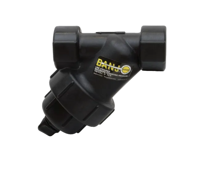 Banjo 1"–1-1/4" Polypropylene Y-Strainer – 200 PSI