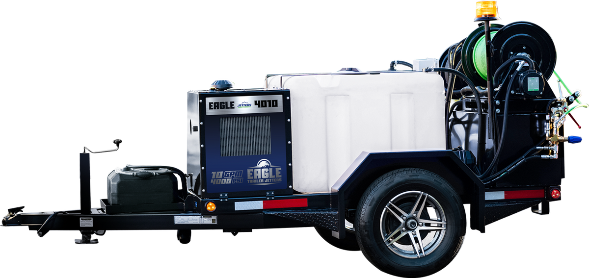 EAGLE 200 Trailer Jetters, 10-12 GPM | 3000 - 4000 PSI