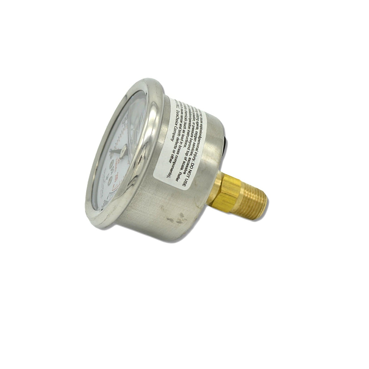 0–3000 PSI Oil-Filled Pressure Gauge – 1/8" Center Back Mount