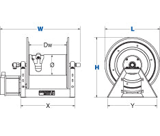 1/2" COXREELS 1125 Series 3,000 PSI 12V Electric Hose Reel