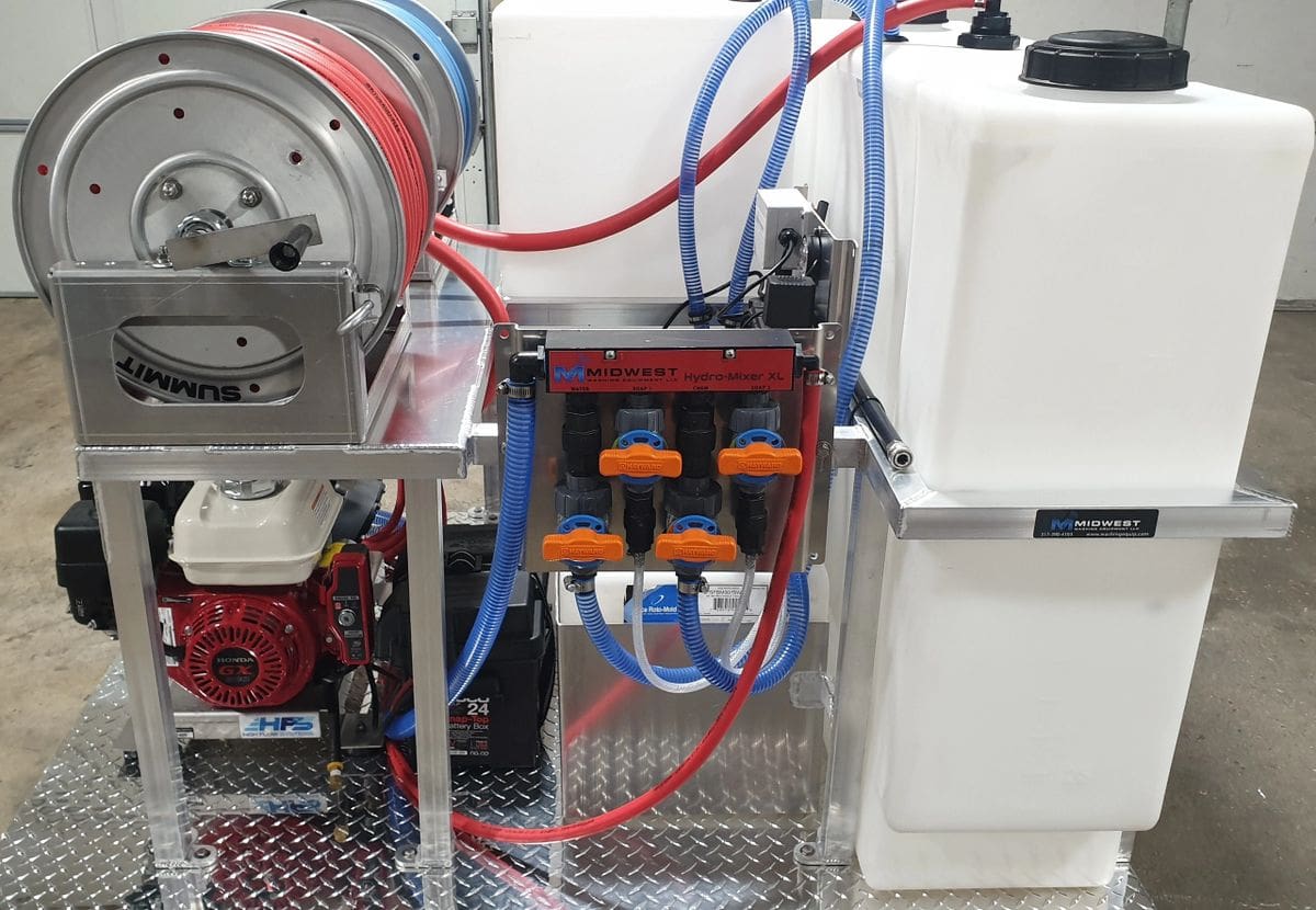 Gas Soft Wash Skid System – Honda GX200 with Comet P40 or AR45 Pump
