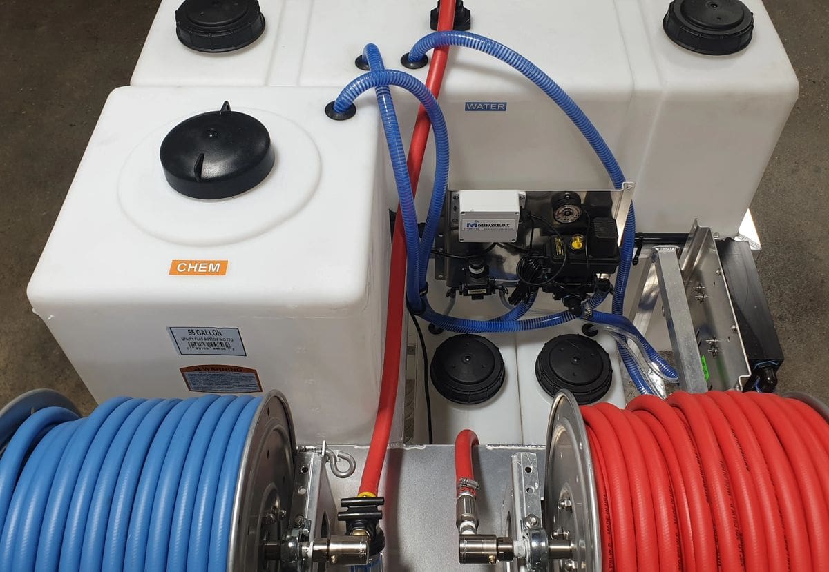 Gas Soft Wash Skid System – Honda GX200 with Comet P40 or AR45 Pump