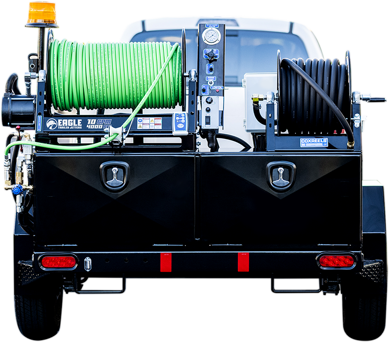 EAGLE 200 Trailer Jetters, 10-12 GPM | 3000 - 4000 PSI